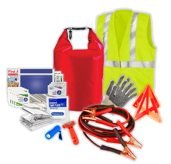 Car Emergency Kit in Dry Bag